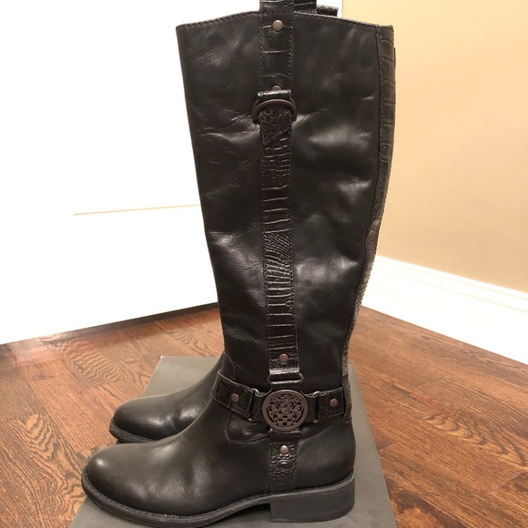 Vince Camuto Black Riding Boots - Picture 4 of 7